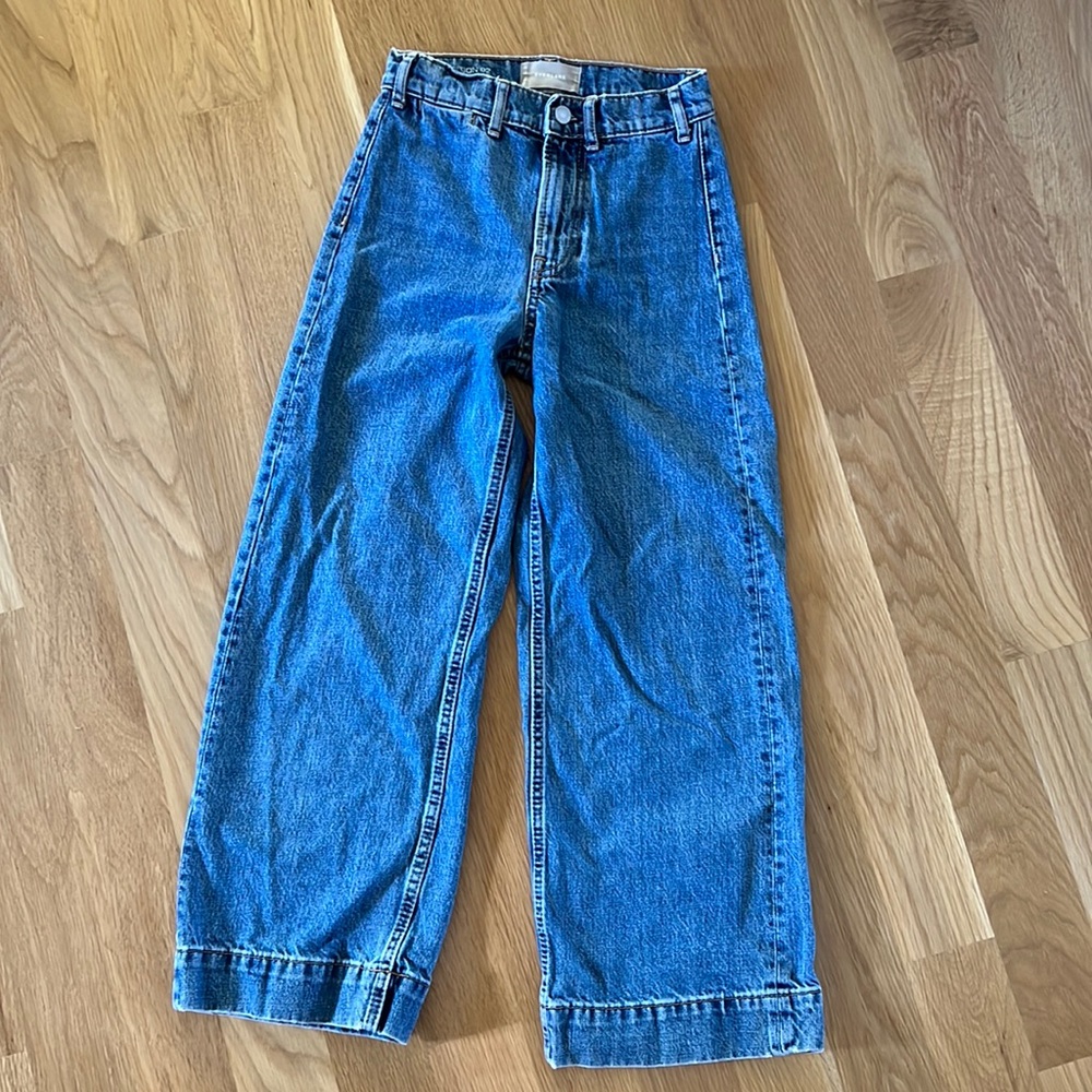 Everlane wide leg  ankle crop jeans